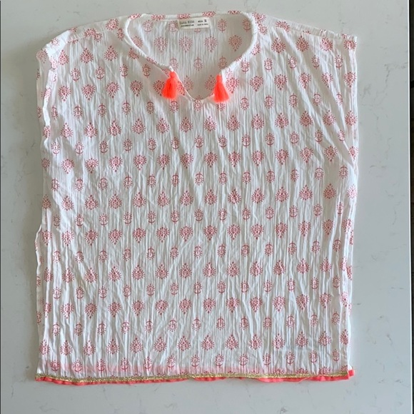 Zara Kids Beach Coverup with Neon Orange Tassle - Picture 1 of 3